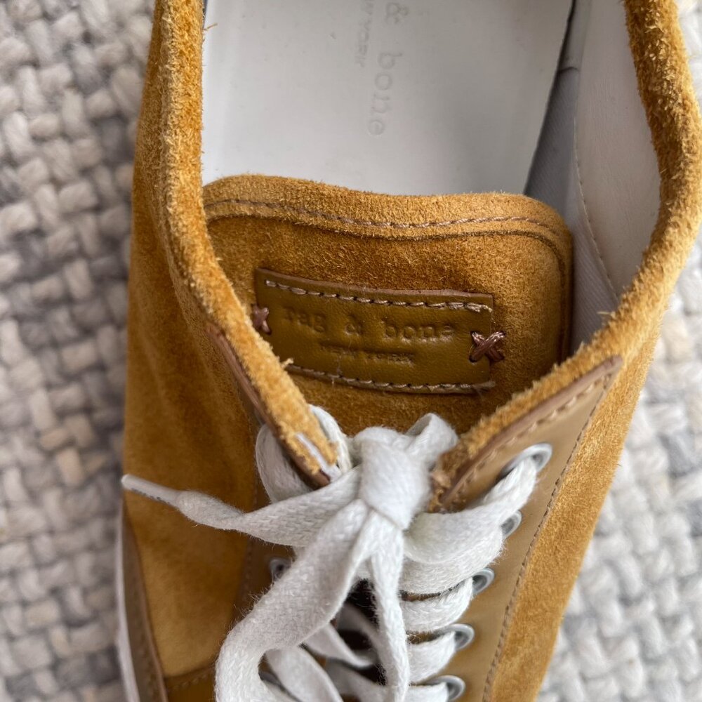 Rag & Bone Women's Army Low-Top Sneaker in Golden Brown Suede - Picture 4 of 7